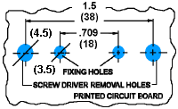 121-0014 DIN Hole Pattern